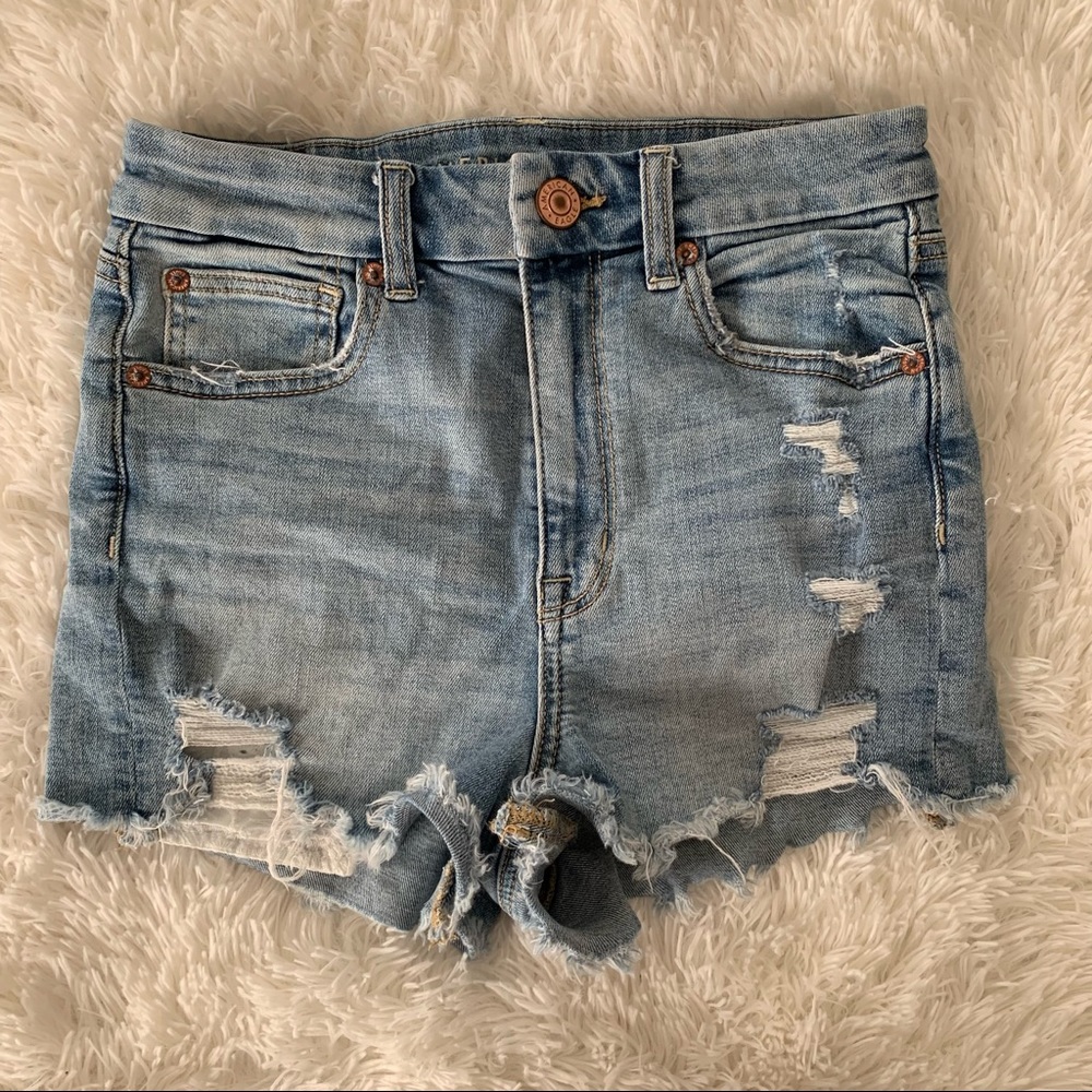 American Eagle Curvy High Rise Distressed Shortie Size 2 - Picture 14 of 14